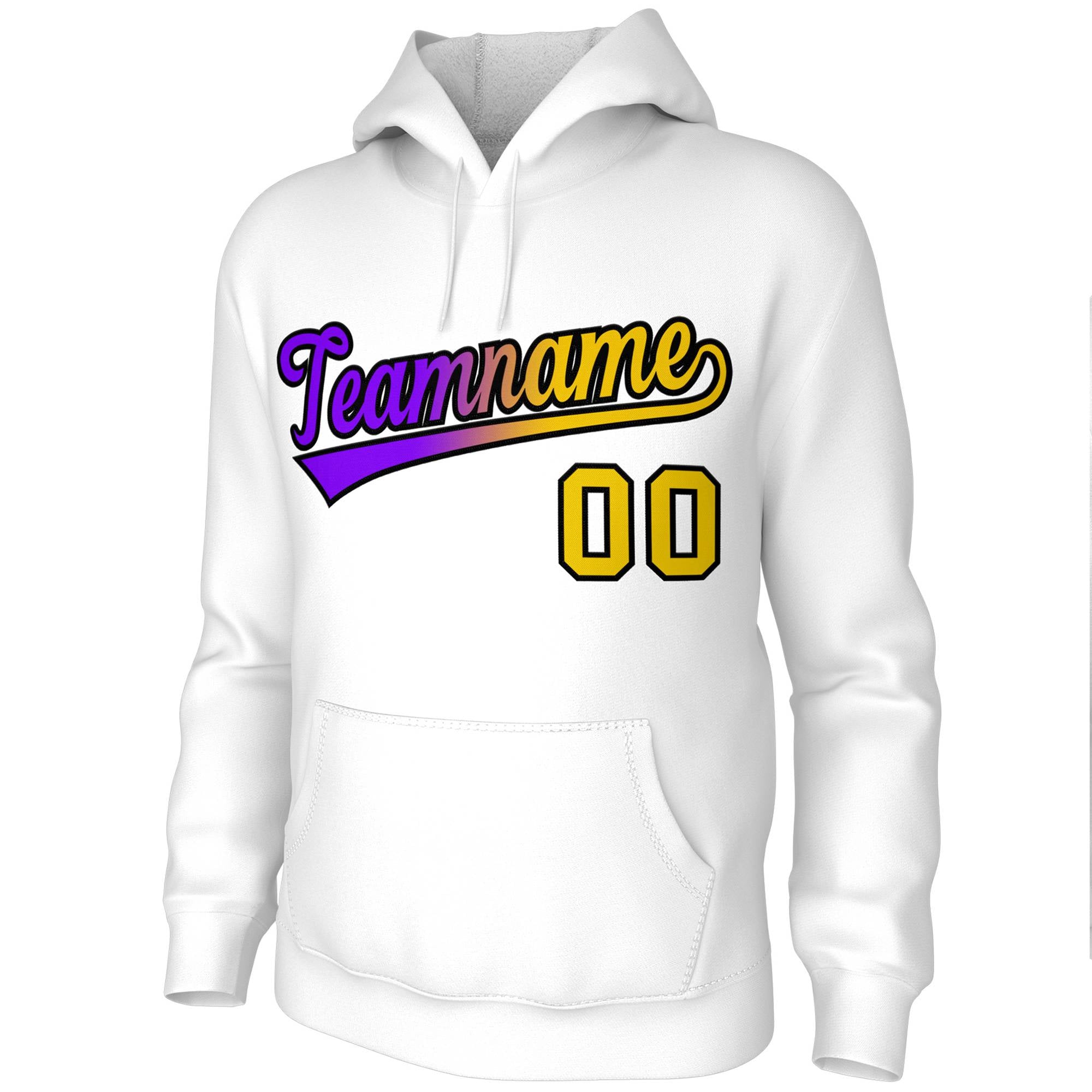 custom white pullover hoodies for junior school