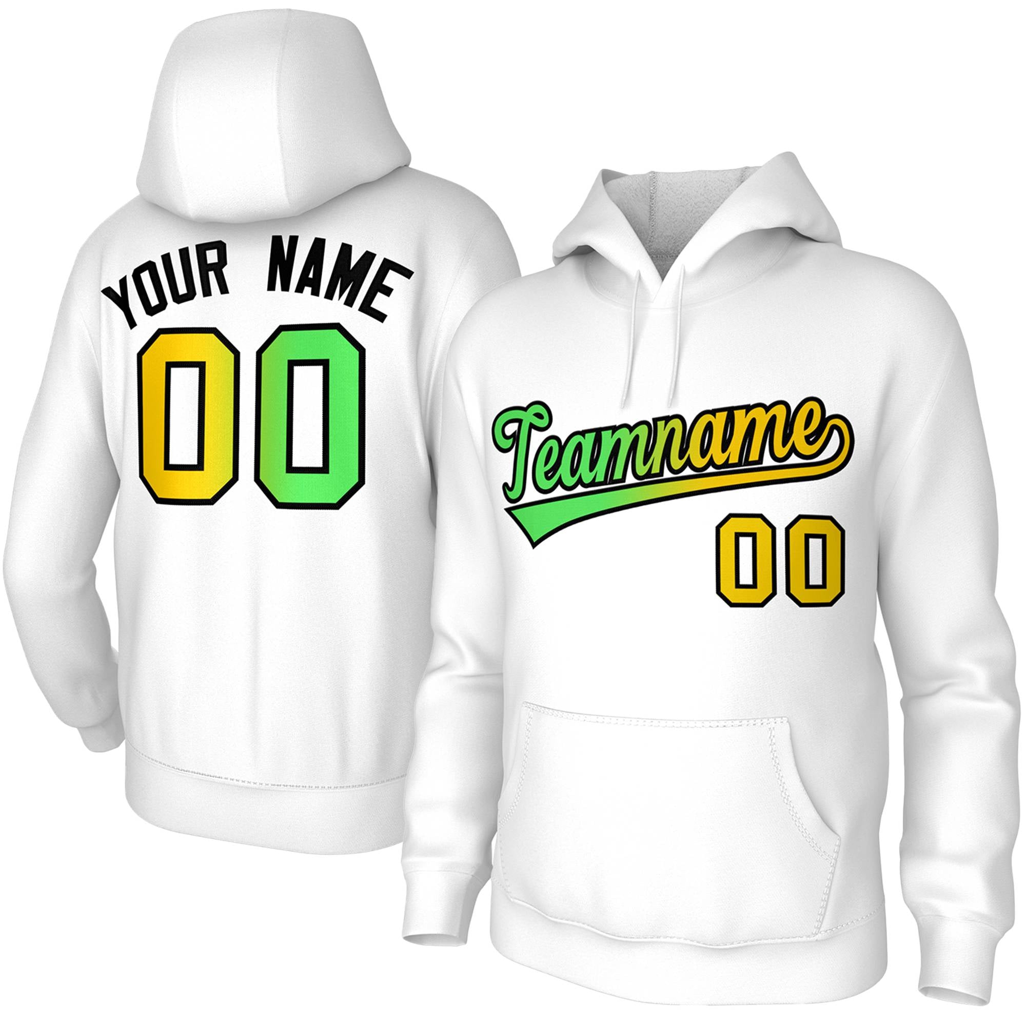 white stitched pullover hoodies name font style example