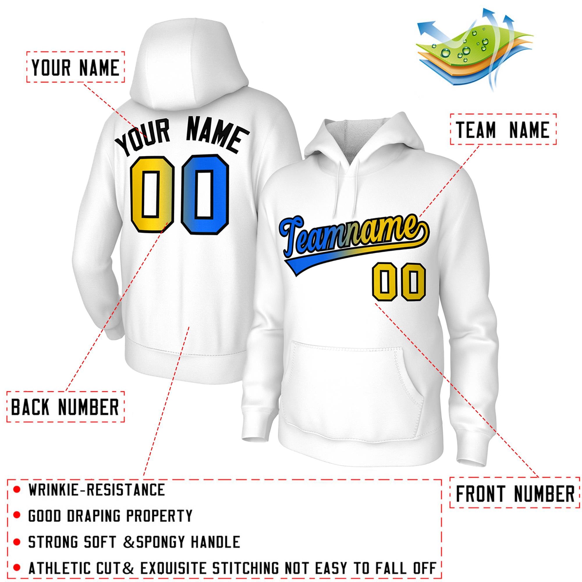 white colour hoodie mens name font