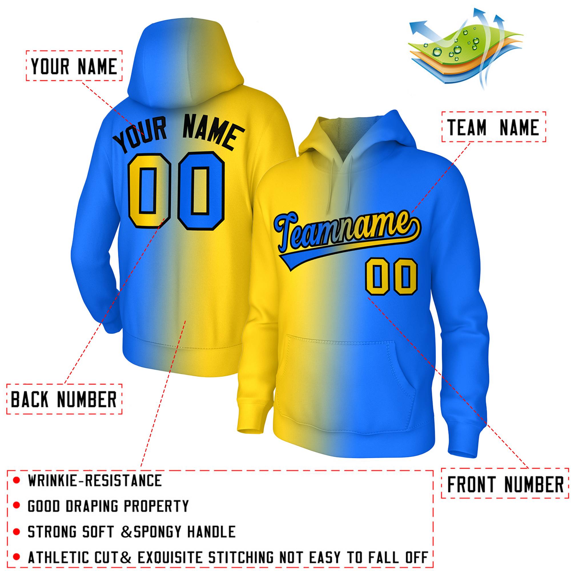 best pullover hoodie name and number font