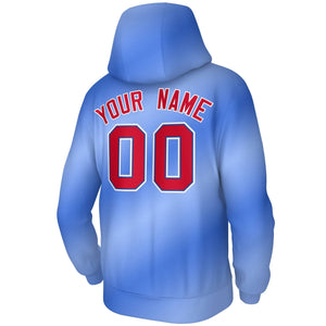 Custom Stitched Light Blue Gradient Fashion Sports Pullover Sweatshirt Hoodie