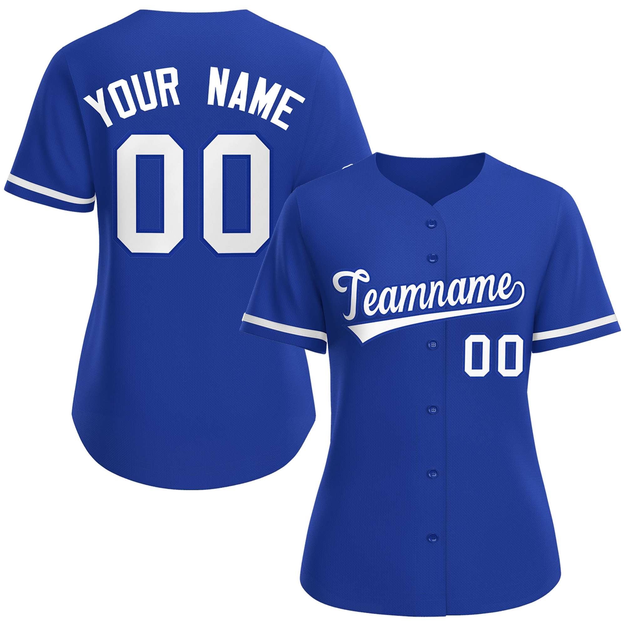 Maillot de baseball de style classique Royal White-Royal personnalisé pour femmes