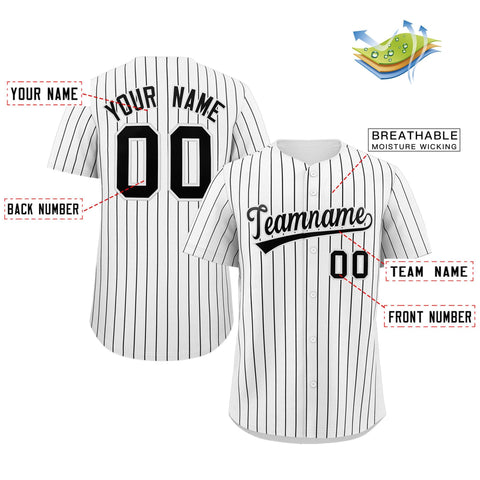 custom white pin stripe baseball jerseys