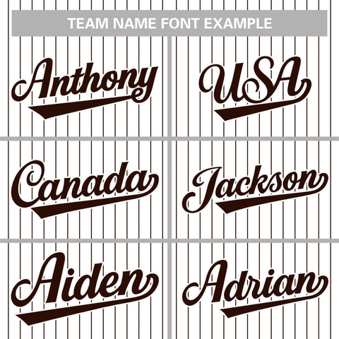pinstripe jerseys team name font