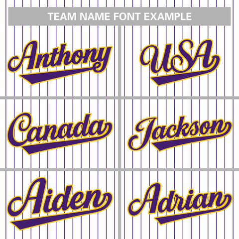 custom striped baseball uniform font example