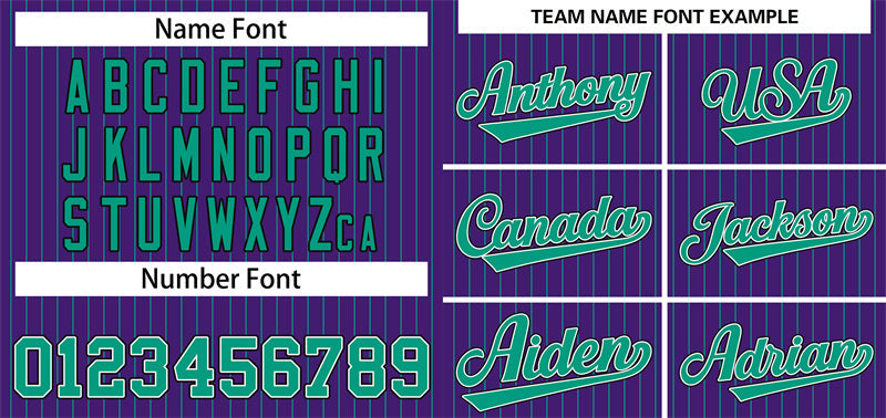 Custom Purple Teal-Black Stripe Fashion Authentic Baseball Jersey