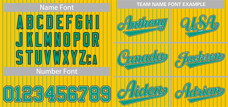 Custom Yellow Teal-Black Stripe Fashion Authentic Baseball Jersey