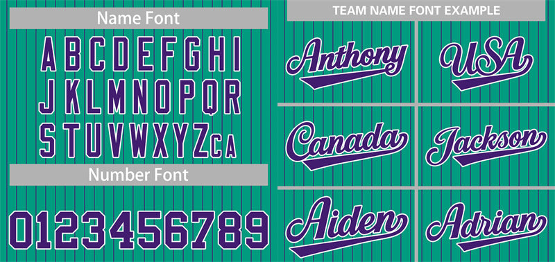 Custom Teal Purple-White Stripe Fashion Authentic Baseball Jersey