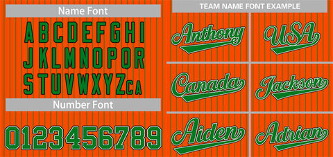 Custom Orange Green-Black Stripe Fashion Authentic Baseball Jersey