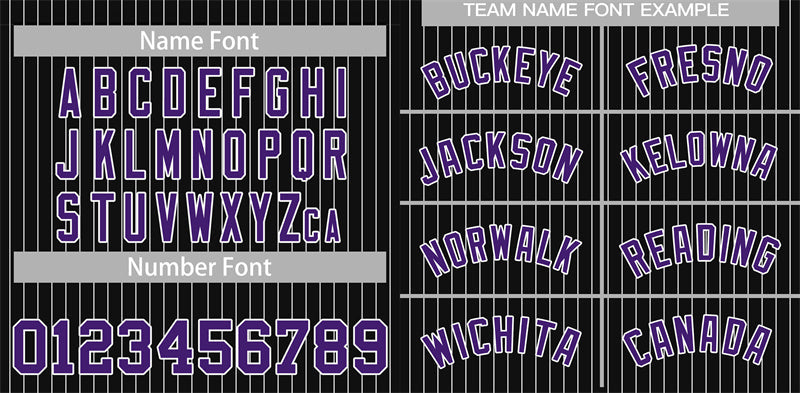 Custom Black Purple-White Stripe Fashion Authentic Baseball Jersey