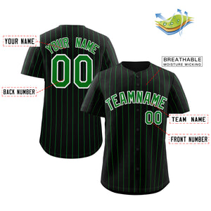 Maillot de baseball authentique à rayures noires et blanches, personnalisé, à la mode