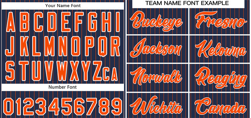 Custom Navy Orange-White Stripe Fashion Authentic Baseball Jersey