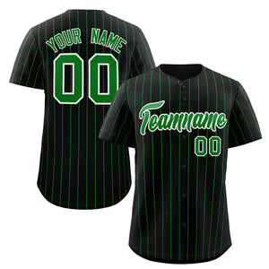 Maillot de baseball authentique à rayures noires et blanches, personnalisé, à la mode