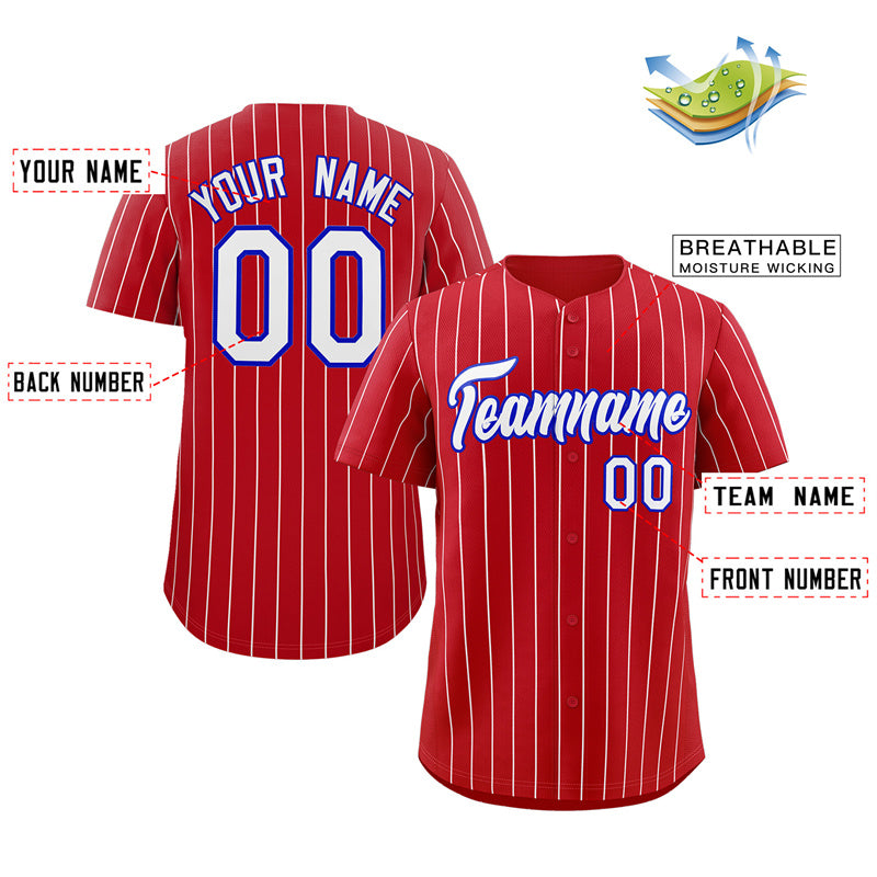 Take October Custom Royal Red White Pattern with Blue Baseball Jerseys for Men & Women JN10561, 3XL / Piping