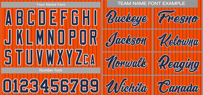 Custom Orange Navy-White Stripe Fashion Authentic Baseball Jersey