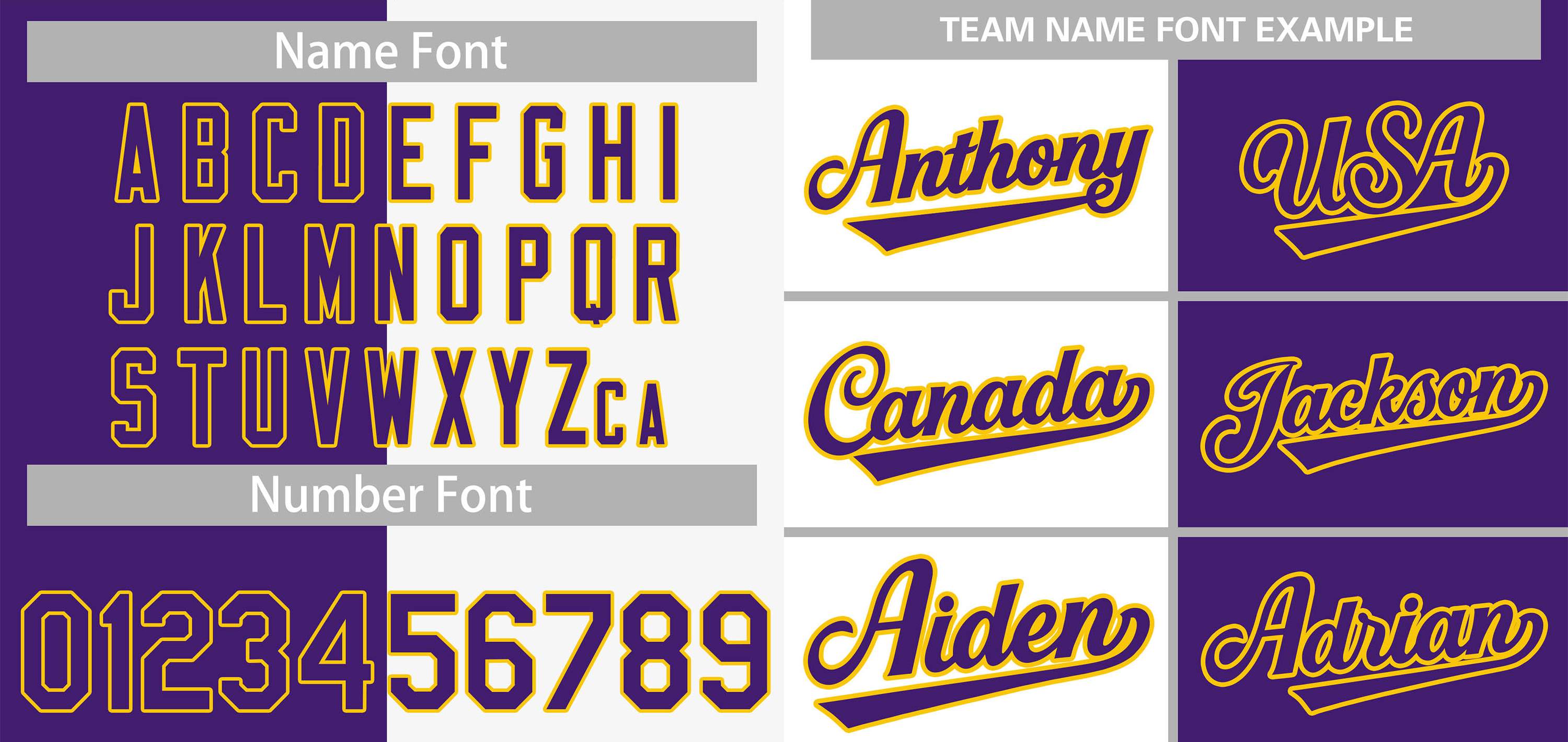 custom split jersey font