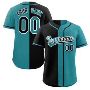 aqua & black baseball jersey