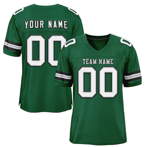 Custom Green White-Black Classic Style Authentic Football Jersey