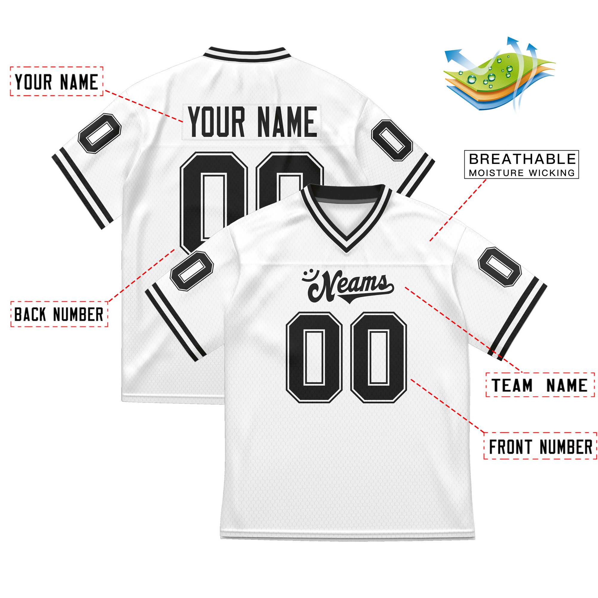 Custom Football Jersey Personalized Team Sport Practice Uniforms for Men Women Youth