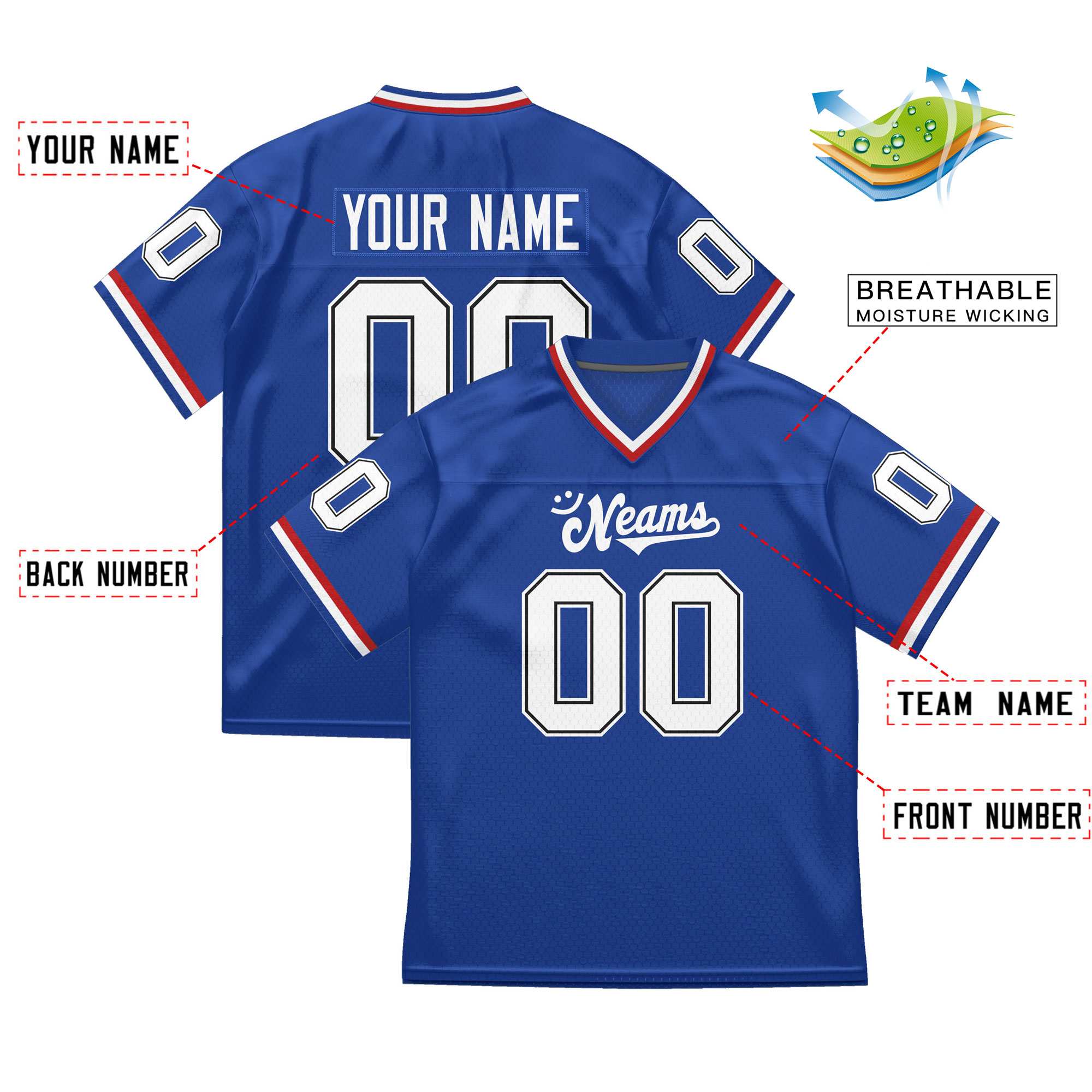 Custom Football Jersey Personalized Team Sport Practice Uniforms for Men Women Youth