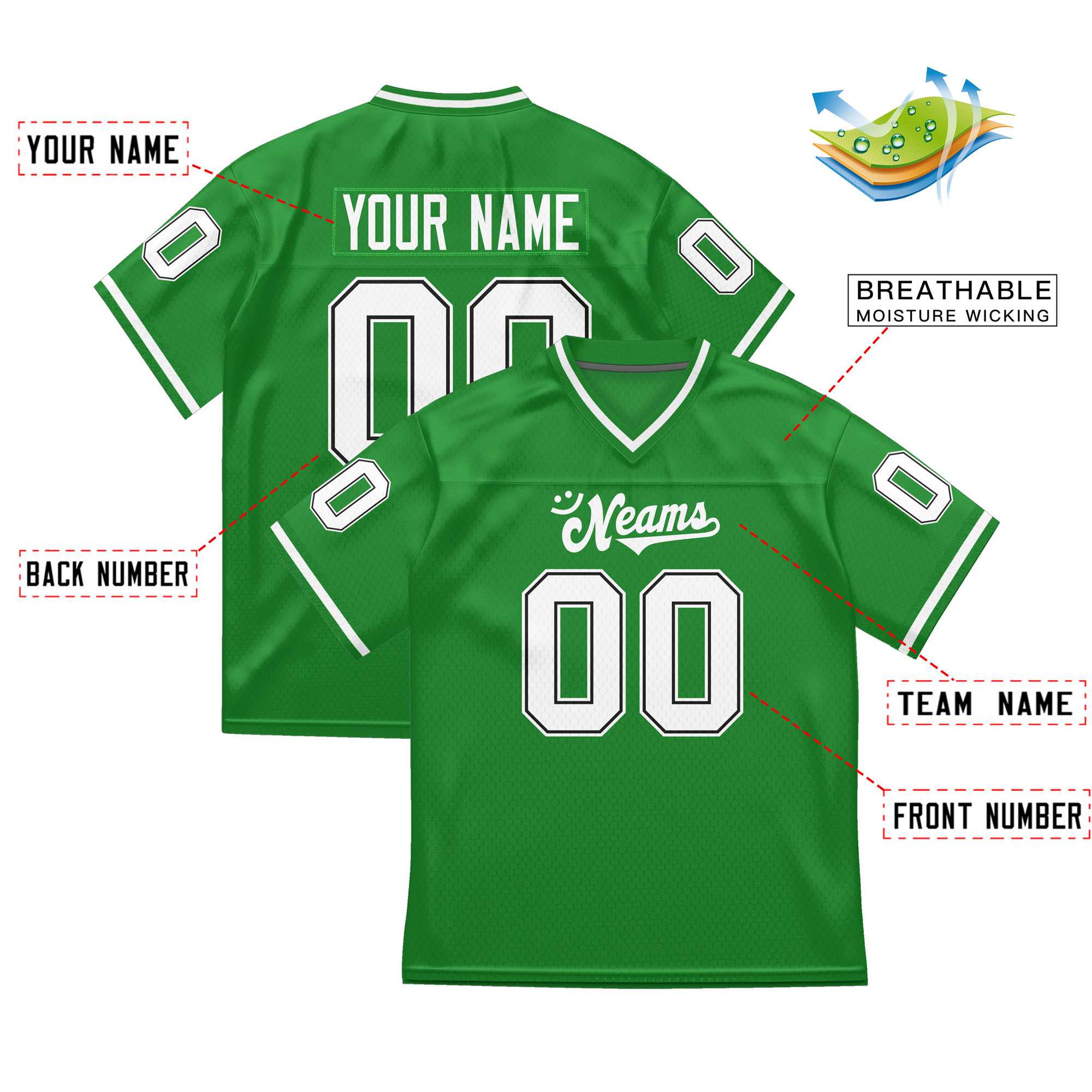 Custom Team Sports Football Jersey Personalized Practice Uniforms for Adults/Youth