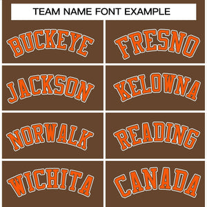 Custom Light Brown Orange-White Classic Style Varsity Full-Snap Letterman Jacket