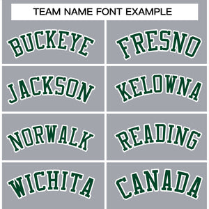 Custom Gray Green-White Raglan Sleeves Varsity Full-Snap Letterman Jacket