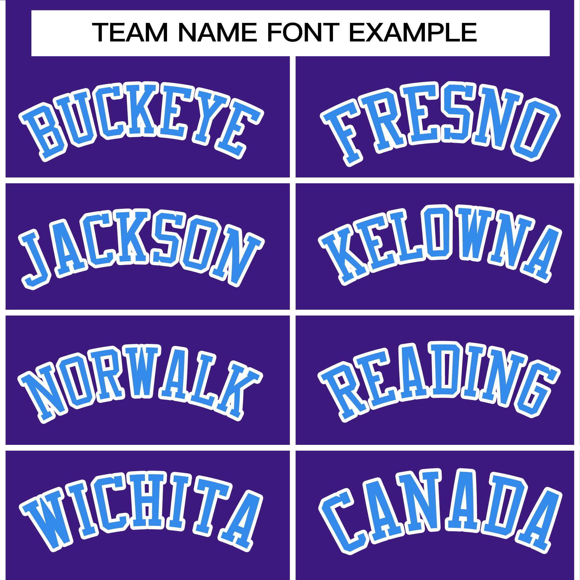 Custom Purple Powder Blue-White Raglan Sleeves Varsity Full-Snap Letterman Jacket