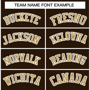 Custom Brown Old Gold-White Classic Style Varsity Full-Snap Letterman Jacket