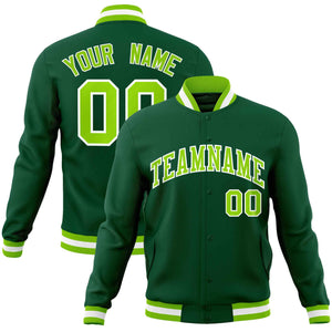 Neon Green Varsity Jacket