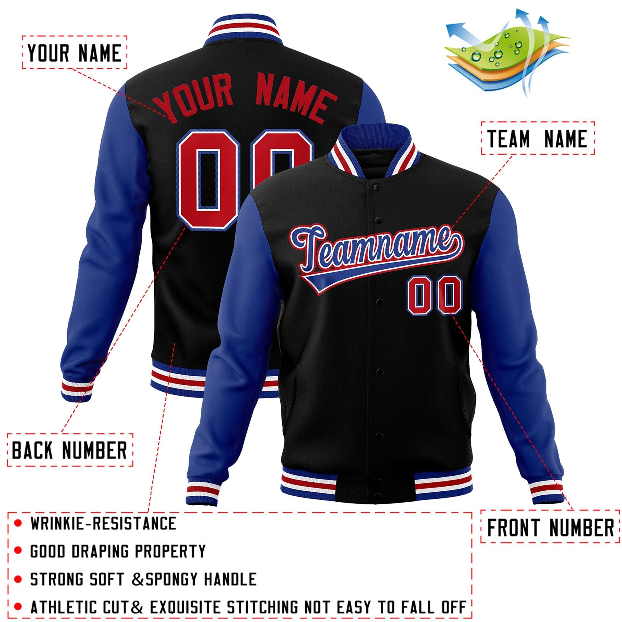 custom design varsity jacket size guide