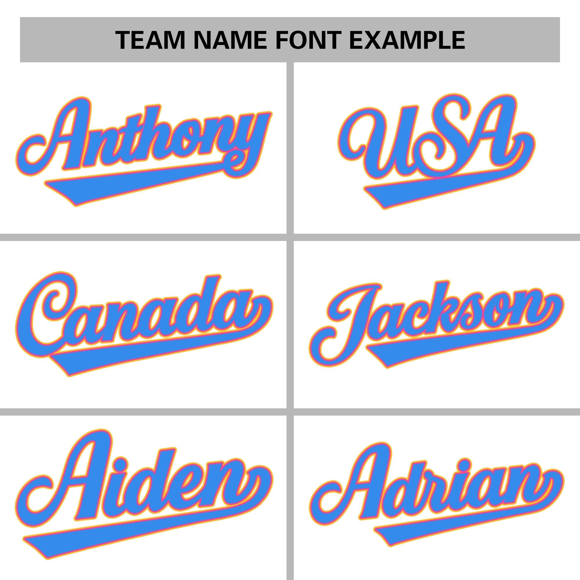 custom white full snap jacket team name font example