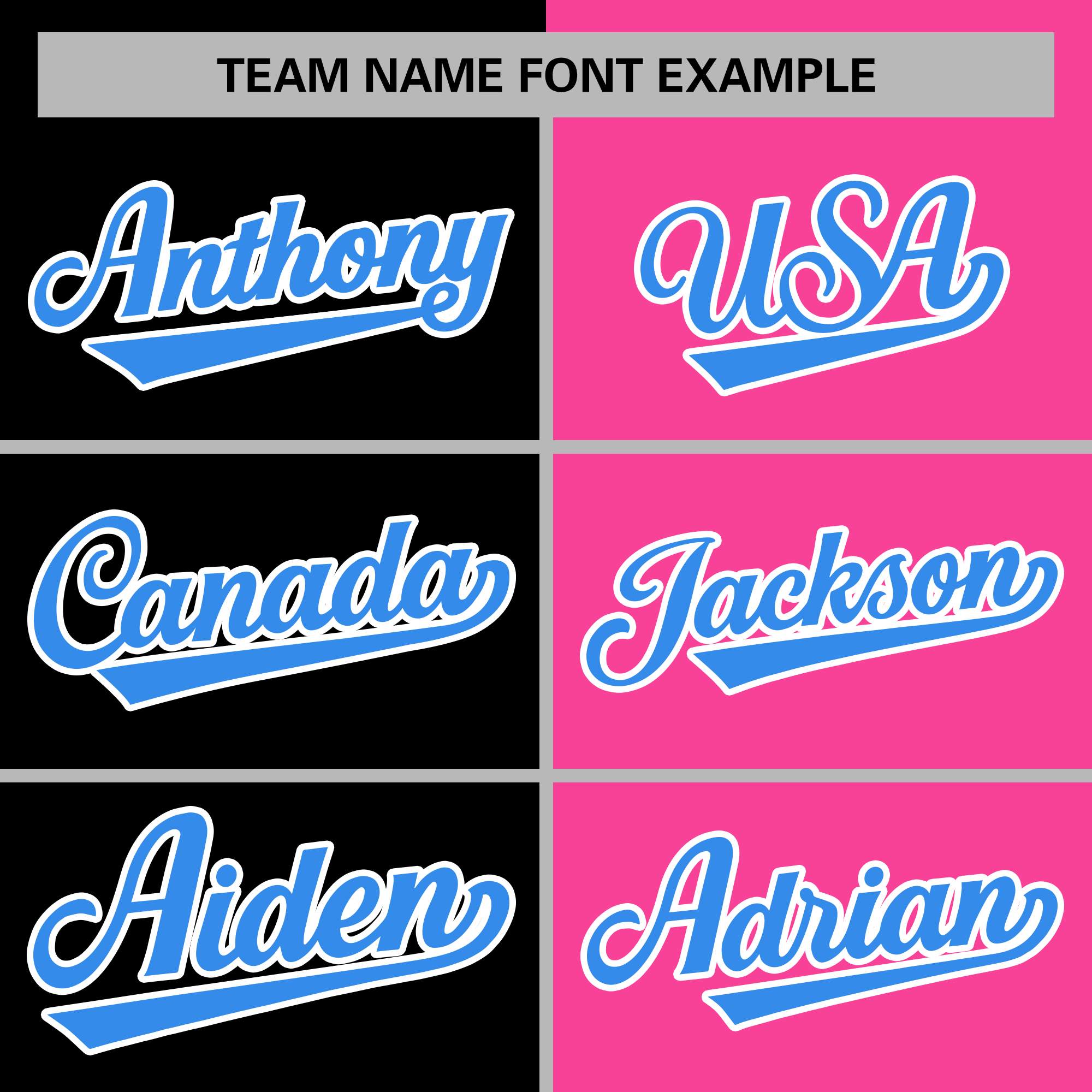 customize two tone split varsity full-snap bomber jacket team name font example