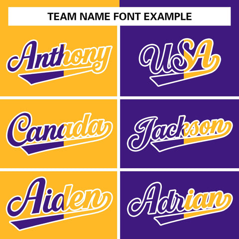 customize two tone split baseball uniform jacket team name font example