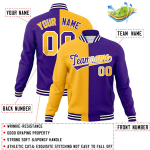 personalized cheap split fashion baseball jackets team name font example