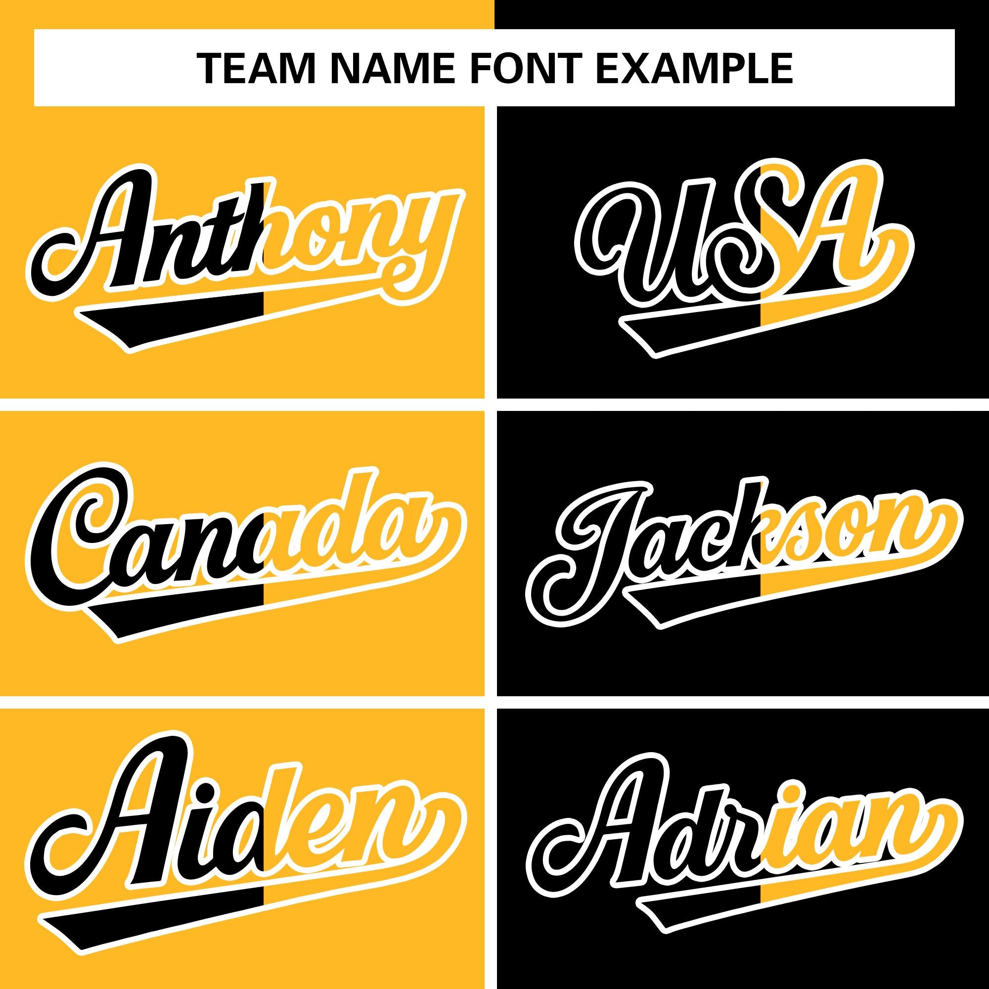 custom varsity full-snap baseball jackets team name font example