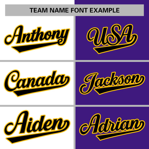 personalized logo split fashion full-snap varsity jackets team name font example