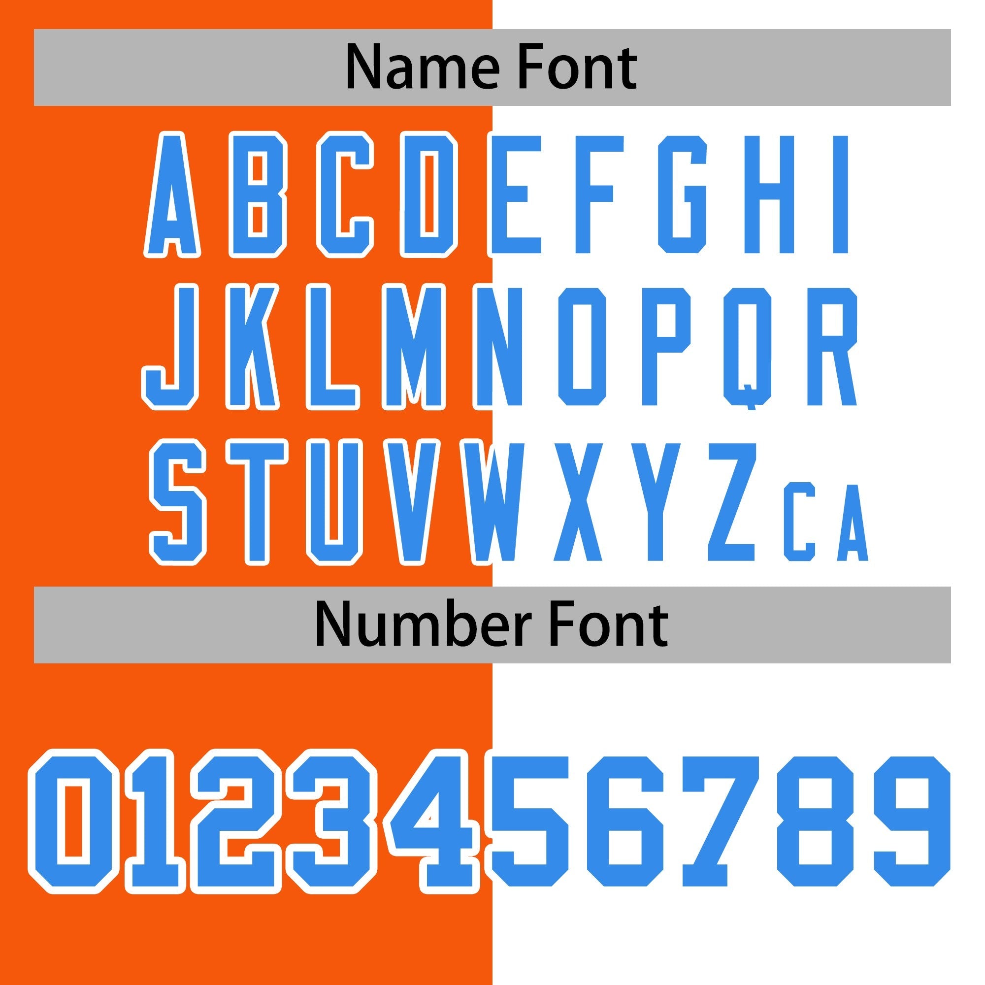custom varsity jacket name and number font example