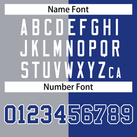 custom split color jacket name and number font style