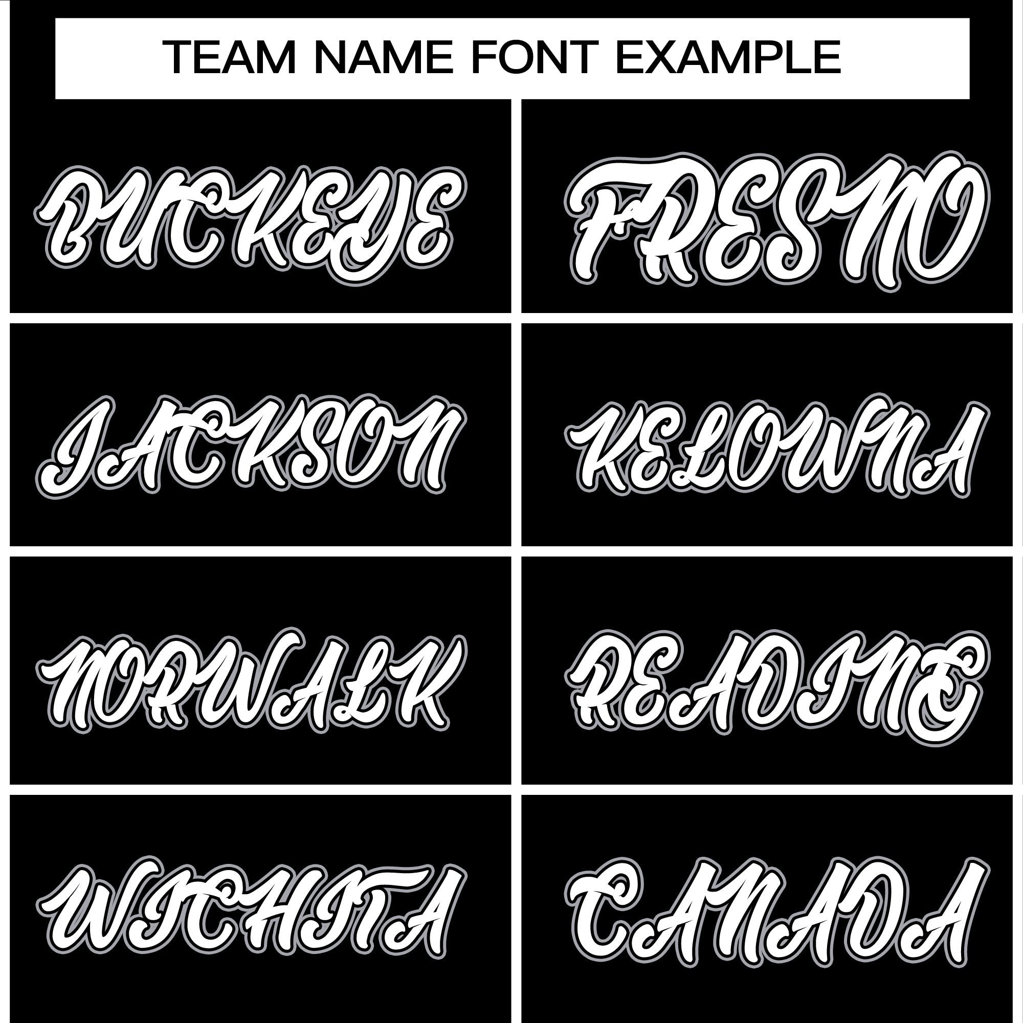 custom baseball jackets team name font example