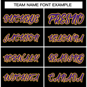 Custom Black Purple-Gold Classic Style Varsity Full-Snap Letterman Jacket