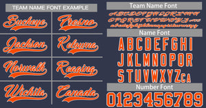 Custom Navy Orange-White Classic Style Authentic Baseball Jersey