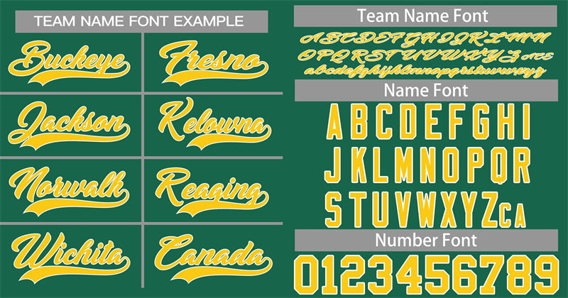 Custom Green Gold-White Classic Style Authentic Baseball Jersey