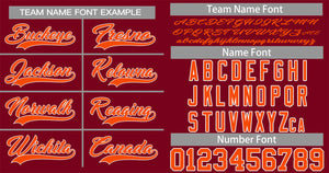 Custom Crimson Orange-White Classic Style Authentic Baseball Jersey