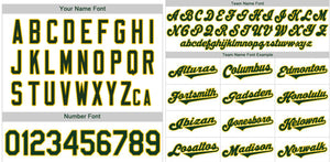 Custom White Green-Yellow Classic Style Authentic Baseball Jersey