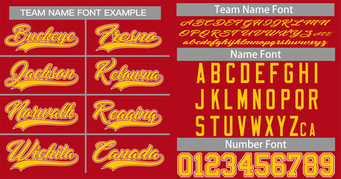 Custom Red Yellow-White Classic Style Authentic Baseball Jersey