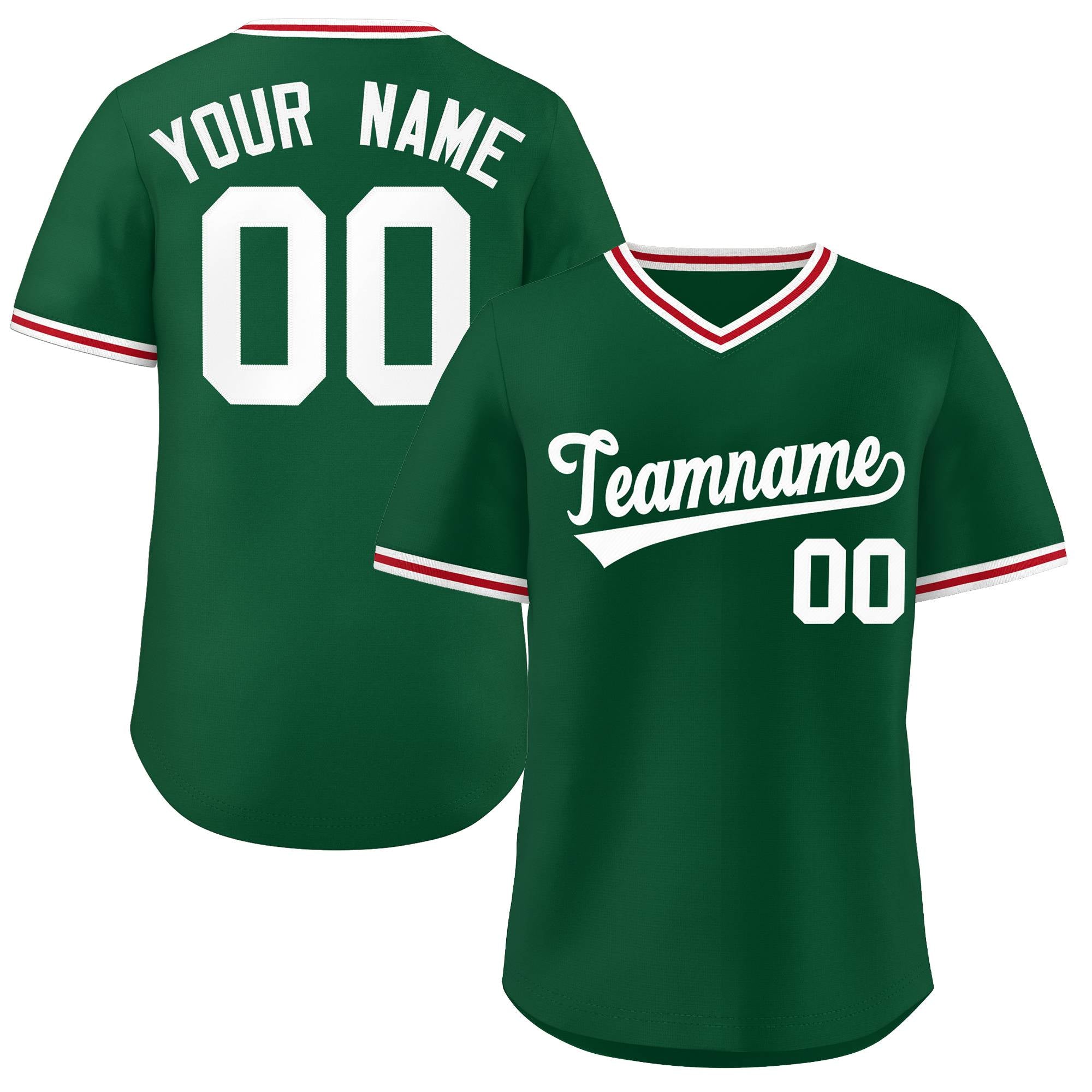 Maillot de baseball authentique, style classique, vert, personnalisé, pour l'extérieur, pull-over authentique