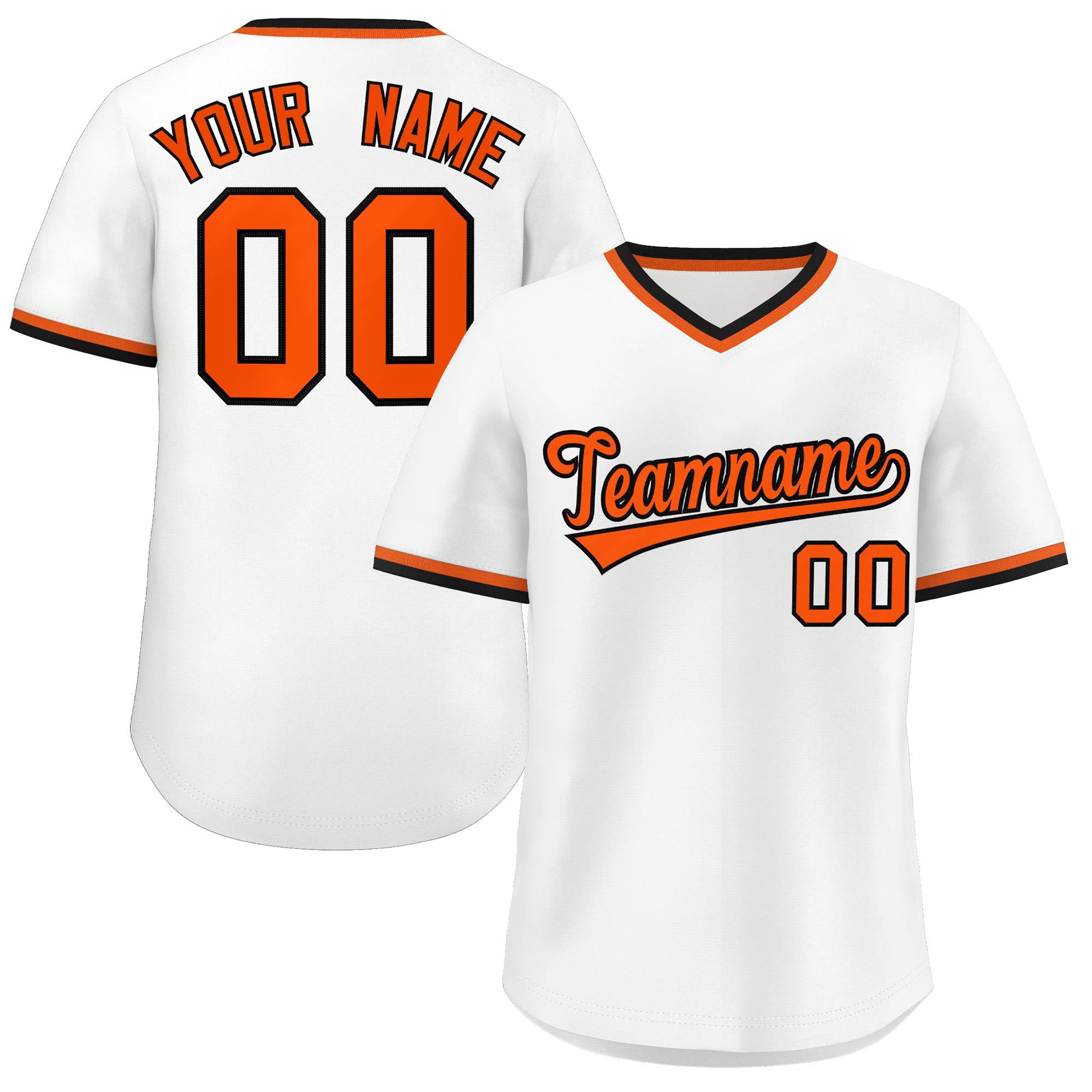 Maillot de baseball authentique, personnalisé, blanc, Orange, style classique, pour l'extérieur, pull authentique