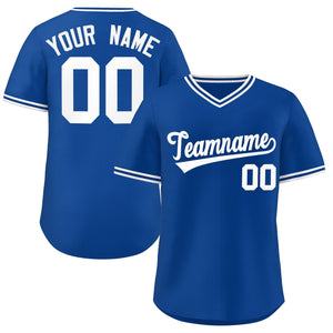 Maillot de baseball authentique, personnalisé, style classique, blanc royal, pour l'extérieur, pull-over authentique