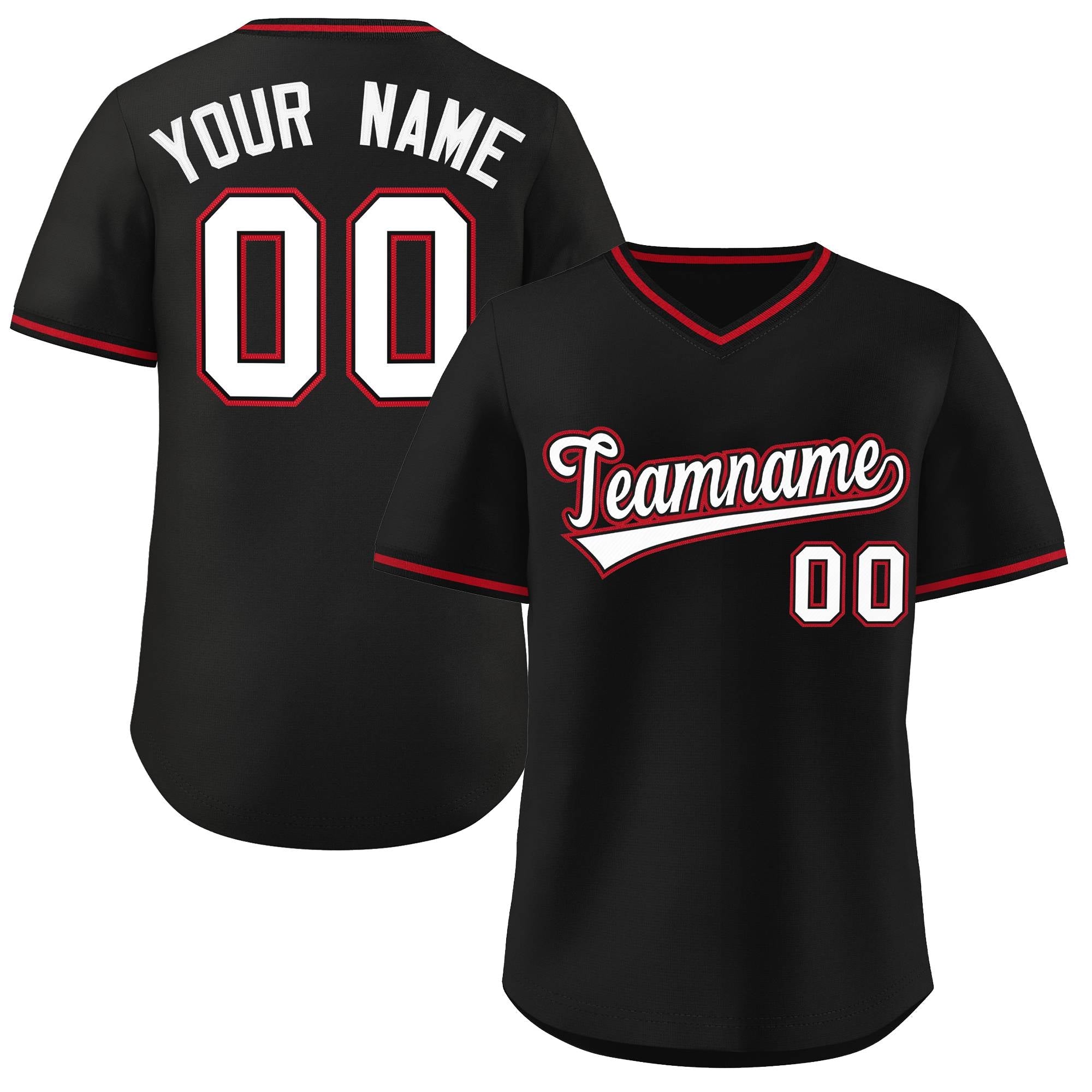 Maillot de baseball authentique noir personnalisé de style classique pour l'extérieur